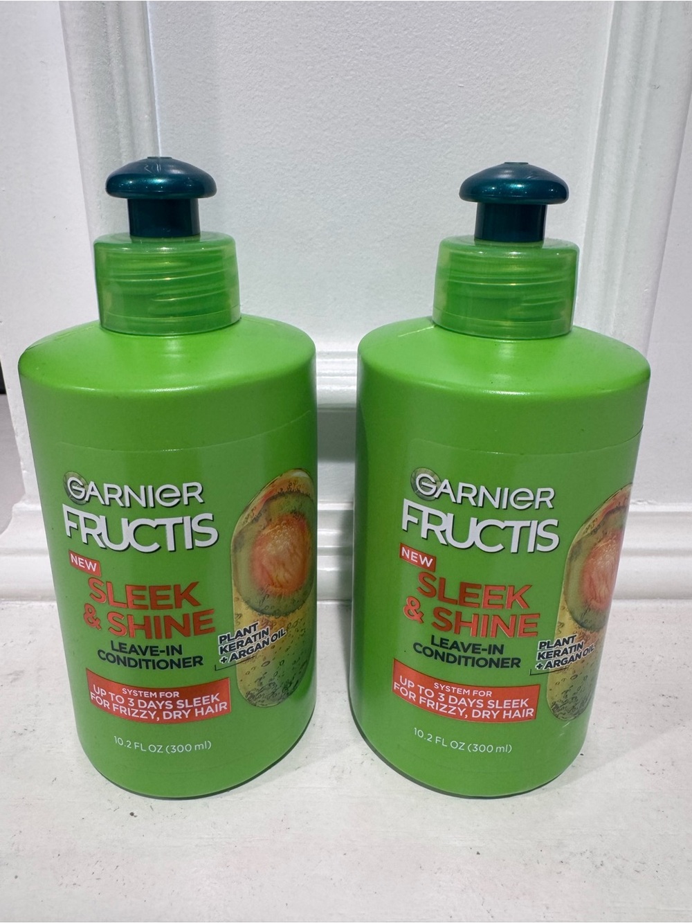 Garnier Fructis Sleek & Shine Leave-In Conditioner 2 bottles NEW